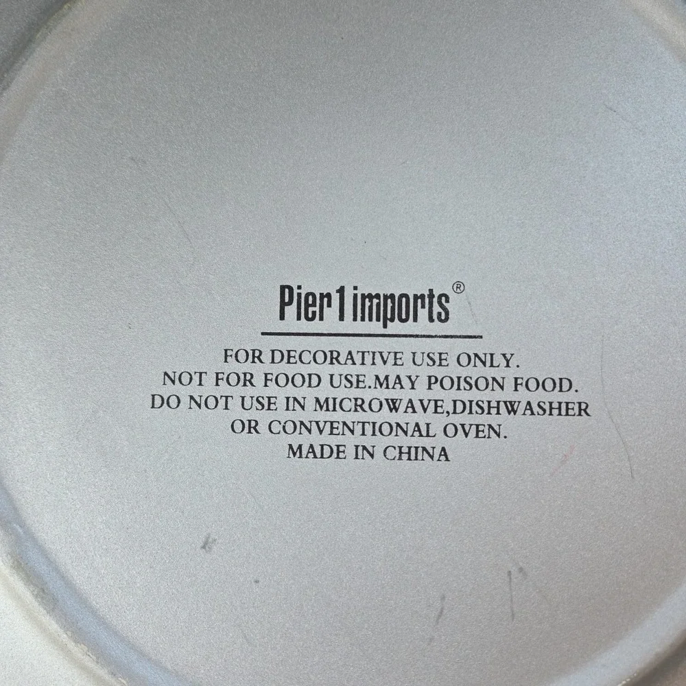 Pier 1 Imports Silver Charger Plate 13